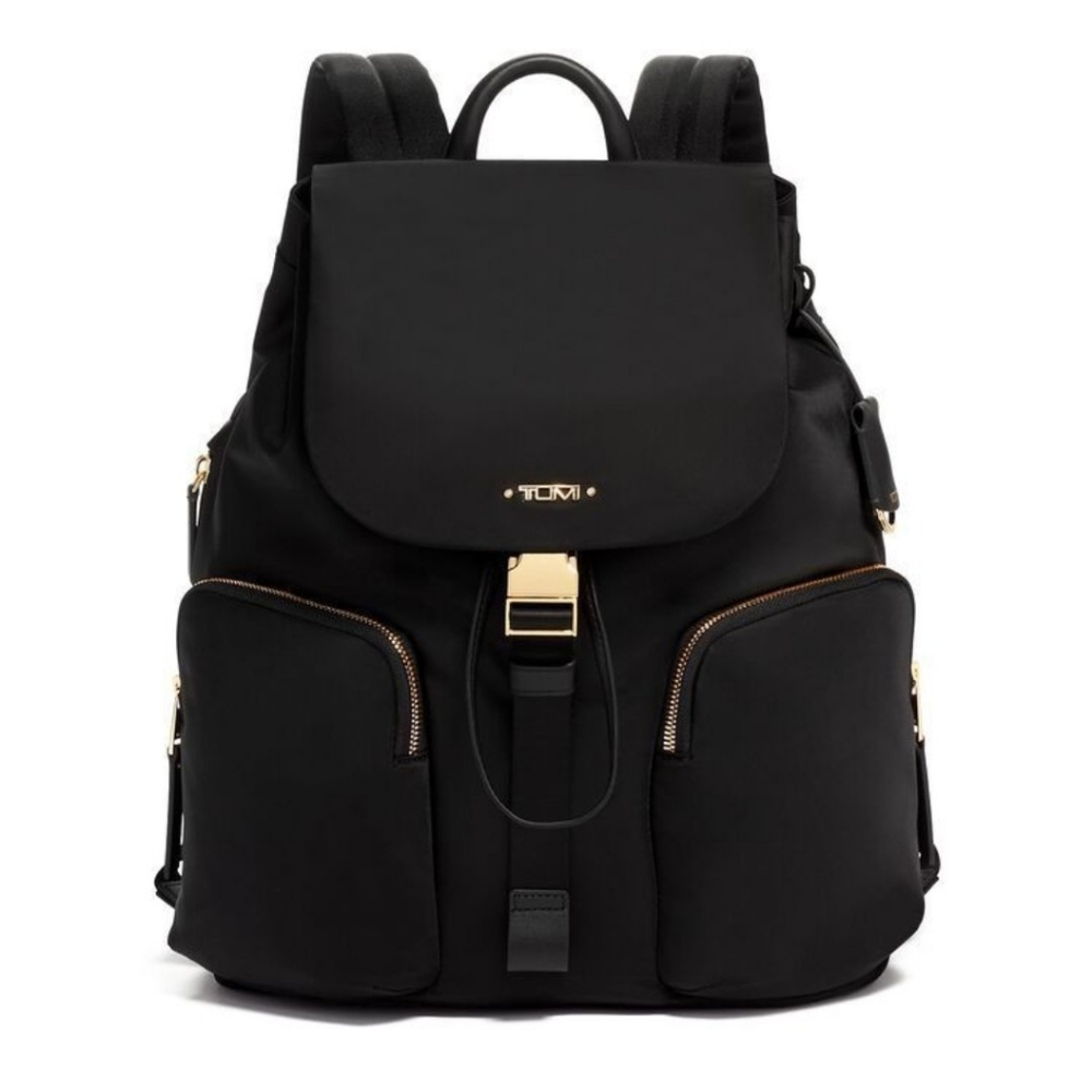 Tumi Rivas Voyaguer Backpack Black Front Clip